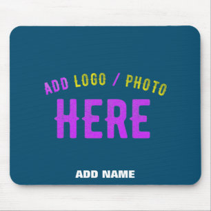 STYLISH MODERN CUSTOM PRUSSIAN BLUE VERIFIED BRAND MOUSE PAD