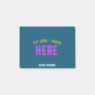STYLISH MODERN CUSTOM PRUSSIAN BLUE VERIFIED BRAND POST-IT NOTES