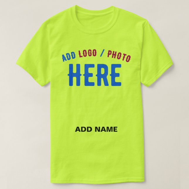 STYLISH MODERN CUSTOM SAFETY GREEN VERIFIED BRAND T-Shirt (Design Front)