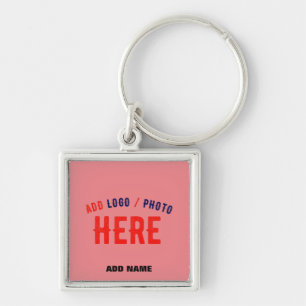 STYLISH MODERN CUSTOM SALMON PINK VERIFIED BRANDED KEY RING