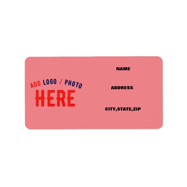STYLISH MODERN CUSTOM SALMON PINK VERIFIED BRANDED LABEL (Front)