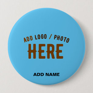 STYLISH MODERN CUSTOM SWAG SKY BLUE VERIFIED BRAND 10 CM ROUND BADGE
