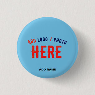 STYLISH MODERN CUSTOM SWAG SKY BLUE VERIFIED BRAND 3 CM ROUND BADGE