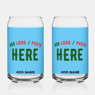 STYLISH MODERN CUSTOM SWAG SKY BLUE VERIFIED BRAND CAN GLASS