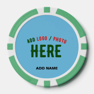 STYLISH MODERN CUSTOM SWAG SKY BLUE VERIFIED BRAND POKER CHIPS