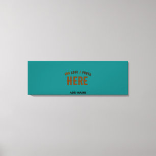 STYLISH MODERN CUSTOM TEAL GREEN VERIFIED BRANDED CANVAS PRINT
