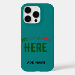 STYLISH MODERN CUSTOM TEAL GREEN VERIFIED BRANDED iPhone 16 PRO CASE