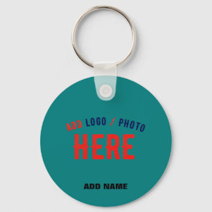 STYLISH MODERN CUSTOM TEAL GREEN VERIFIED BRANDED KEY RING
