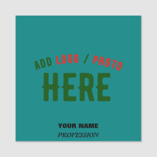 STYLISH MODERN CUSTOM TEAL GREEN VERIFIED BRANDED NAME TAG
