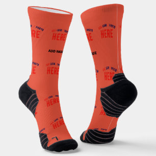 STYLISH MODERN CUSTOM TOMATO RED VERIFIED BRANDED SOCKS