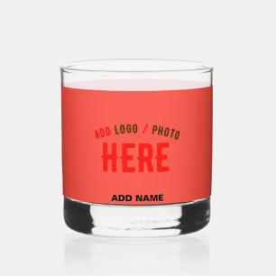 STYLISH MODERN CUSTOM TOMATO RED VERIFIED BRANDED WHISKEY GLASS