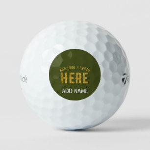 STYLISH MODERN CUSTOM WHITE ARMY GREEN BRANDED GOLF BALLS