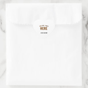 STYLISH MODERN CUSTOM WHITE VERIFIED BRANDED BAG HEART STICKER