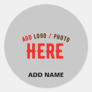 STYLISH MODERN CUSTOMIZABLE ASH VERIFIED BRANDED CLASSIC ROUND STICKER