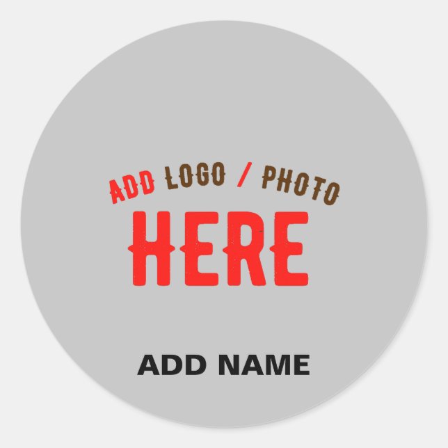 STYLISH MODERN CUSTOMIZABLE ASH VERIFIED BRANDED CLASSIC ROUND STICKER (Front)