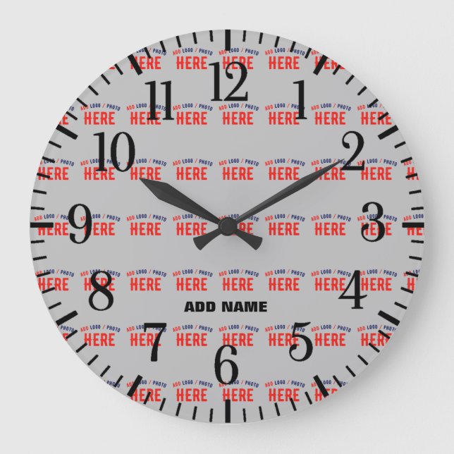 STYLISH MODERN CUSTOMIZABLE ASH VERIFIED BRANDED LARGE CLOCK (Front)