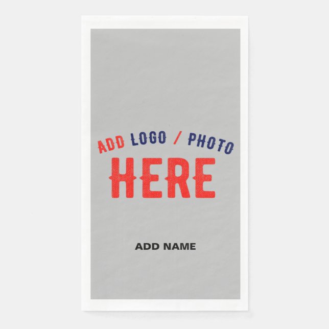 STYLISH MODERN CUSTOMIZABLE ASH VERIFIED BRANDED NAPKIN (Front)
