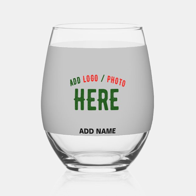 STYLISH MODERN CUSTOMIZABLE ASH VERIFIED BRANDED STEMLESS WINE GLASS (Front)