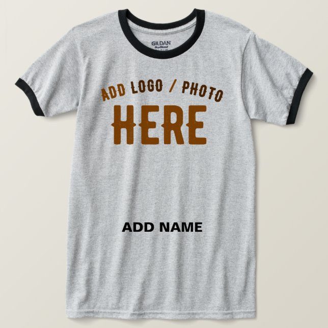STYLISH MODERN CUSTOMIZABLE ASH VERIFIED BRANDED T-Shirt (Design Front)