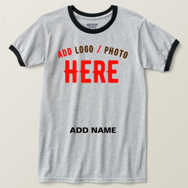 STYLISH MODERN CUSTOMIZABLE ASH VERIFIED BRANDED T-Shirt (Design Front)