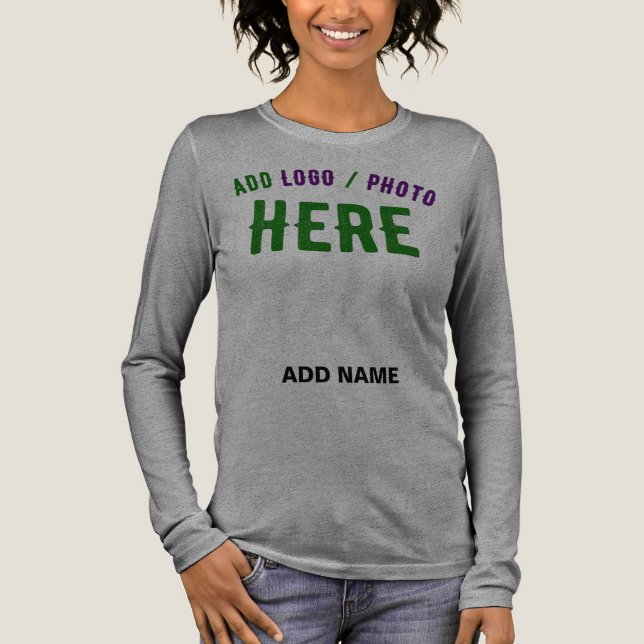 STYLISH MODERN CUSTOMIZABLE ASH VERIFIED BRANDED Tri-Blend SHIRT (Front)