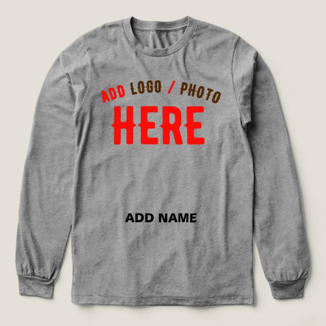 STYLISH MODERN CUSTOMIZABLE ASH VERIFIED BRANDED Tri-Blend SHIRT (Design Front)