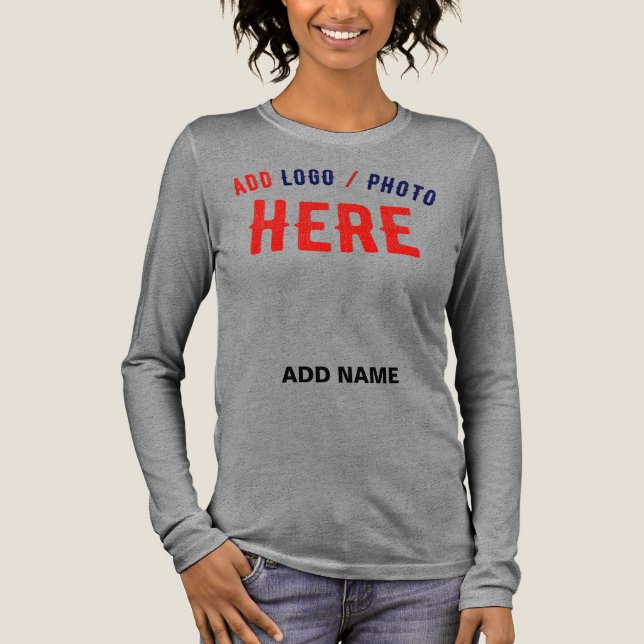 STYLISH MODERN CUSTOMIZABLE ASH VERIFIED BRANDED Tri-Blend SHIRT (Front)