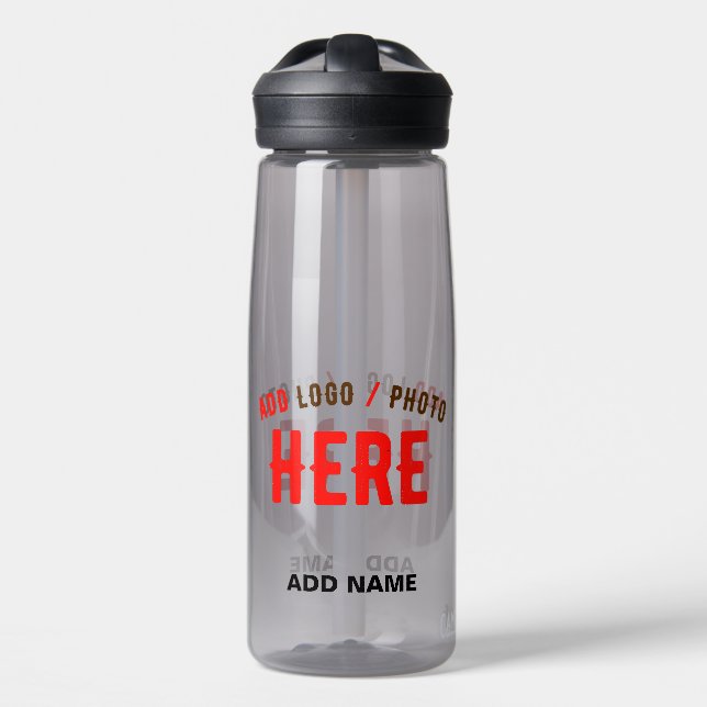 STYLISH MODERN CUSTOMIZABLE ASH VERIFIED BRANDED WATER BOTTLE (Front)