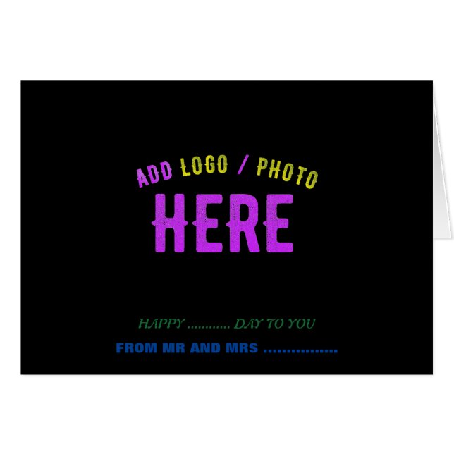 STYLISH MODERN CUSTOMIZABLE BLACK VERIFIED BRAND (Front Horizontal)