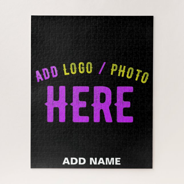 STYLISH MODERN CUSTOMIZABLE BLACK VERIFIED BRAND JIGSAW PUZZLE (Vertical)