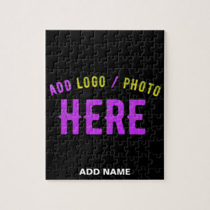 STYLISH MODERN CUSTOMIZABLE BLACK VERIFIED BRAND JIGSAW PUZZLE