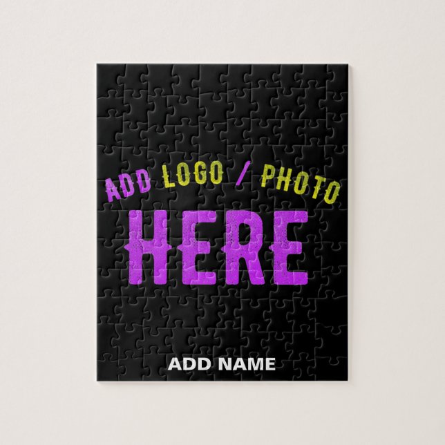 STYLISH MODERN CUSTOMIZABLE BLACK VERIFIED BRAND JIGSAW PUZZLE (Vertical)