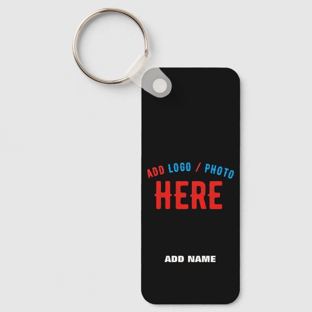 STYLISH MODERN CUSTOMIZABLE BLACK VERIFIED BRAND KEY RING (Front)