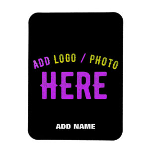STYLISH MODERN CUSTOMIZABLE BLACK VERIFIED BRAND MAGNET
