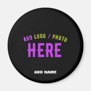 STYLISH MODERN CUSTOMIZABLE BLACK VERIFIED BRAND MAGNET