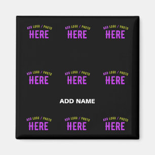 STYLISH MODERN CUSTOMIZABLE BLACK VERIFIED BRAND MAGNET