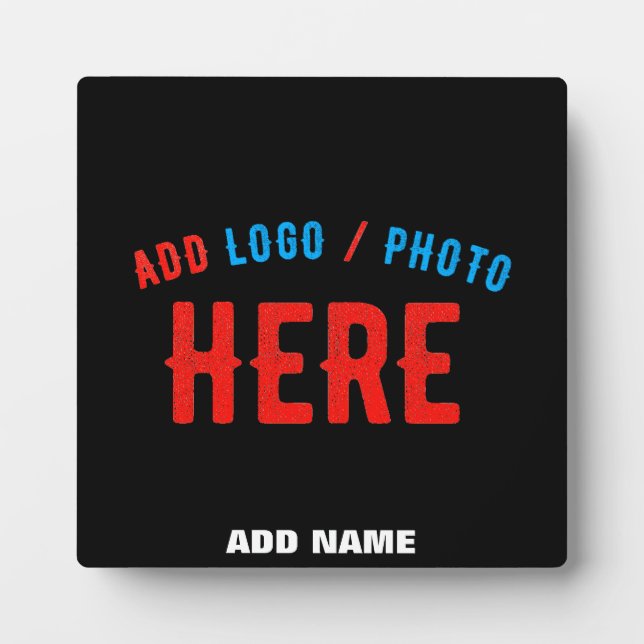 STYLISH MODERN CUSTOMIZABLE BLACK VERIFIED BRAND PLAQUE (Front)