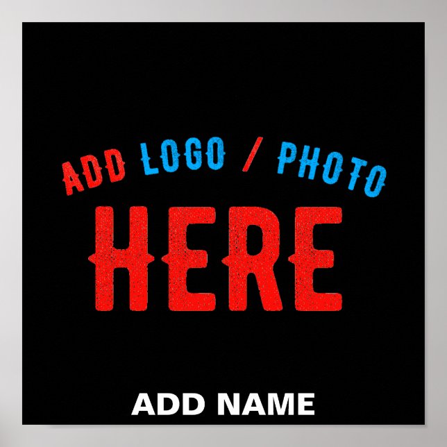 STYLISH MODERN CUSTOMIZABLE BLACK VERIFIED BRAND POSTER (Front)
