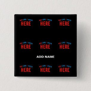 STYLISH MODERN CUSTOMIZABLE BLACK VERIFIED BRANDED 15 CM SQUARE BADGE