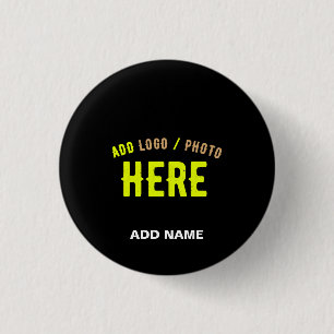 STYLISH MODERN CUSTOMIZABLE BLACK VERIFIED BRANDED 3 CM ROUND BADGE