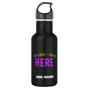 STYLISH MODERN CUSTOMIZABLE BLACK VERIFIED BRANDED 532 ML WATER BOTTLE