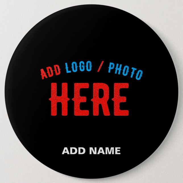STYLISH MODERN CUSTOMIZABLE BLACK VERIFIED BRANDED 6 CM ROUND BADGE (Front)
