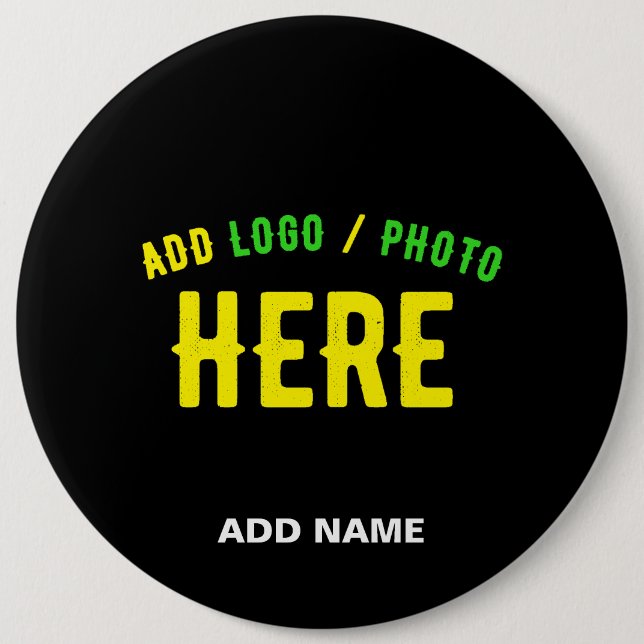 STYLISH MODERN CUSTOMIZABLE BLACK VERIFIED BRANDED 6 CM ROUND BADGE (Front)
