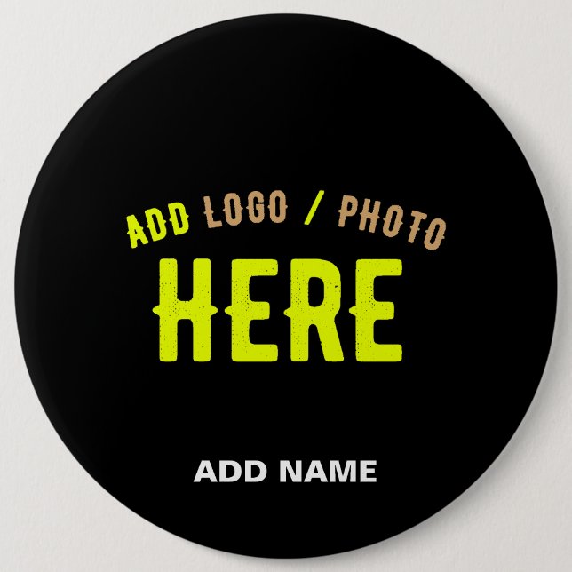 STYLISH MODERN CUSTOMIZABLE BLACK VERIFIED BRANDED 6 CM ROUND BADGE (Front)