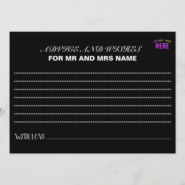 STYLISH MODERN CUSTOMIZABLE BLACK VERIFIED BRANDED ADVICE CARD (Front)