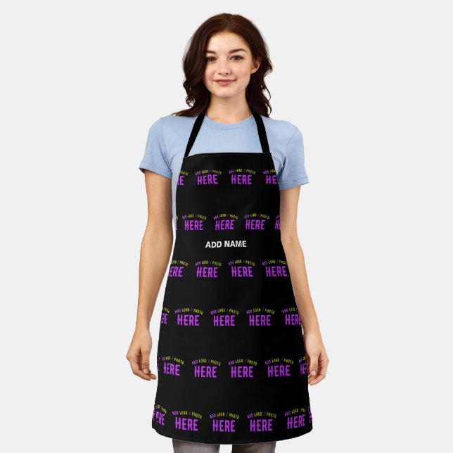 STYLISH MODERN CUSTOMIZABLE BLACK VERIFIED BRANDED APRON (Worn)