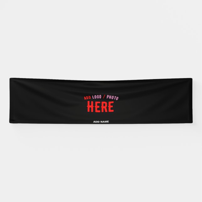 STYLISH MODERN CUSTOMIZABLE BLACK VERIFIED BRANDED BANNER (Horizontal)