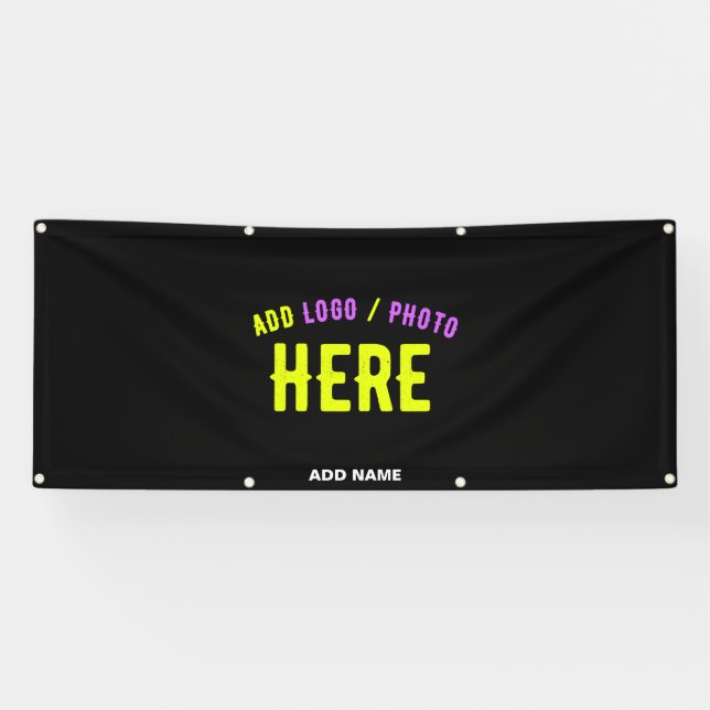 STYLISH MODERN CUSTOMIZABLE BLACK VERIFIED BRANDED BANNER (Horizontal)