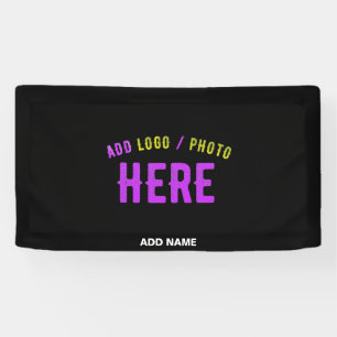 STYLISH MODERN CUSTOMIZABLE BLACK VERIFIED BRANDED BANNER