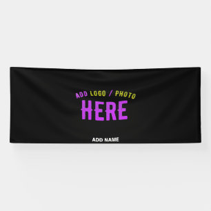 STYLISH MODERN CUSTOMIZABLE BLACK VERIFIED BRANDED BANNER